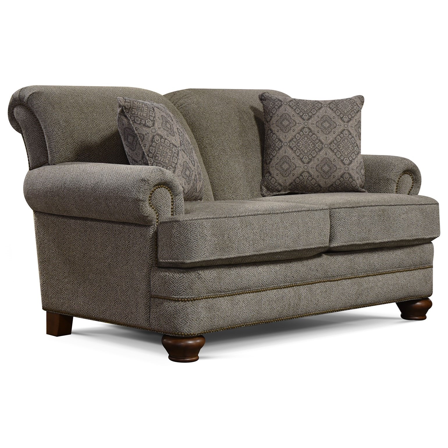 England Reed Traditional Loveseat with Nailhead Trim VanDrie Home